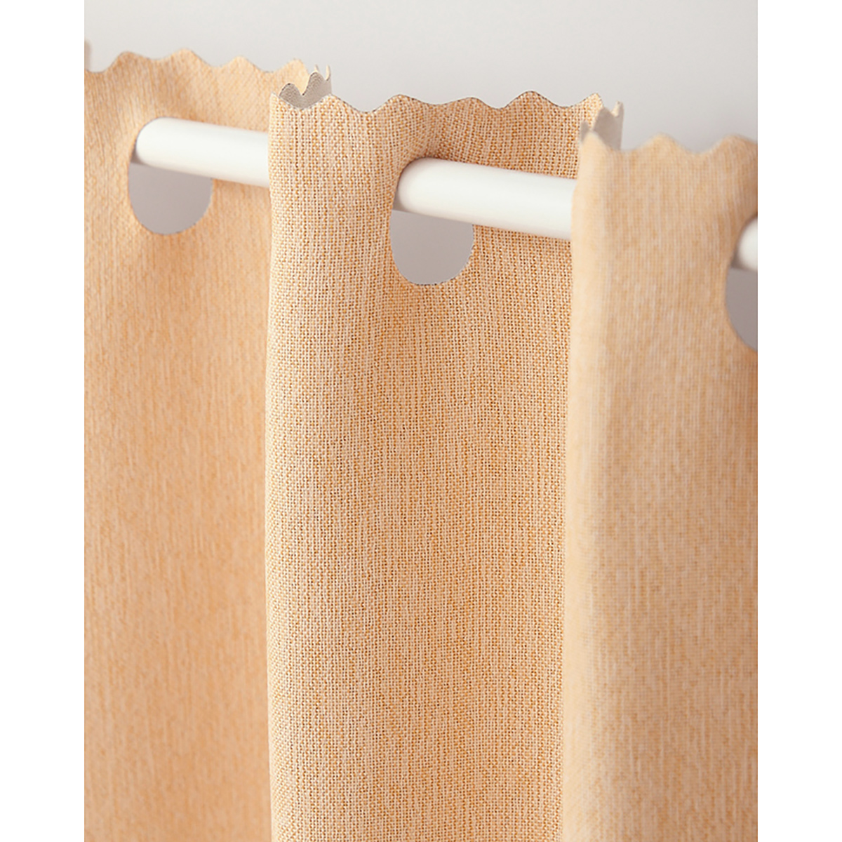 【1級遮光防炎カフェカーテン】ピュリー防炎カフェオレンジ　巾145×丈50cm