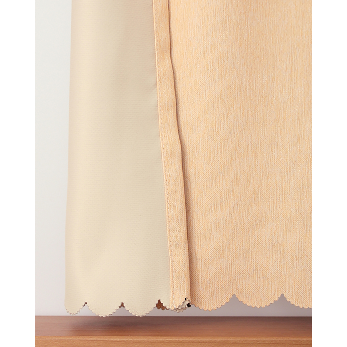 【1級遮光防炎カフェカーテン】ピュリー防炎カフェオレンジ　巾145×丈70cm