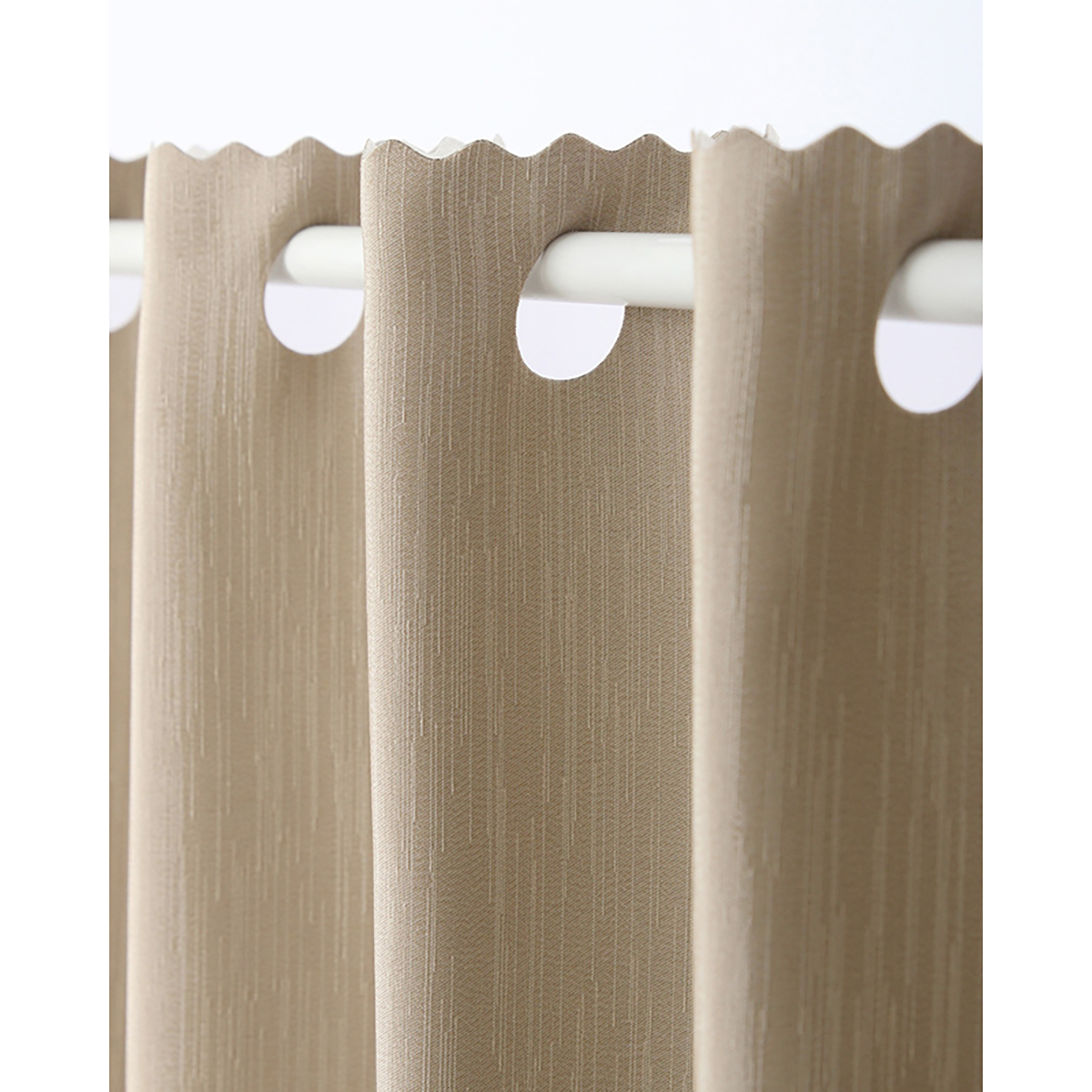 【遮光性カフェカーテン】シード防炎カフェベージュ系　巾145×丈70cm