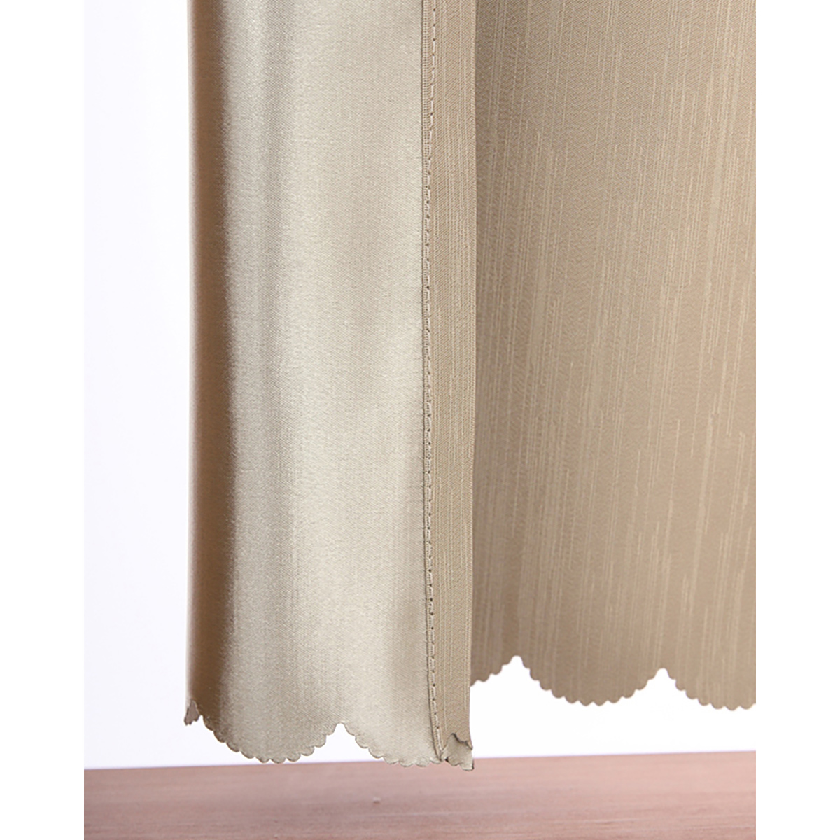 【遮光性カフェカーテン】シード防炎カフェベージュ系　巾145×丈70cm