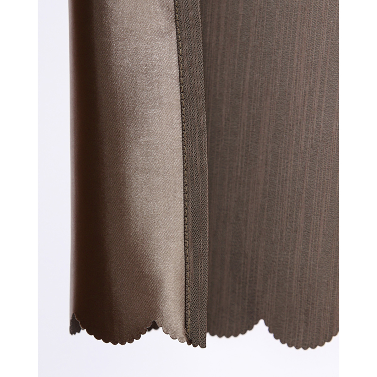 【遮光性カフェカーテン】シード防炎カフェブラウン　巾145×丈50cm