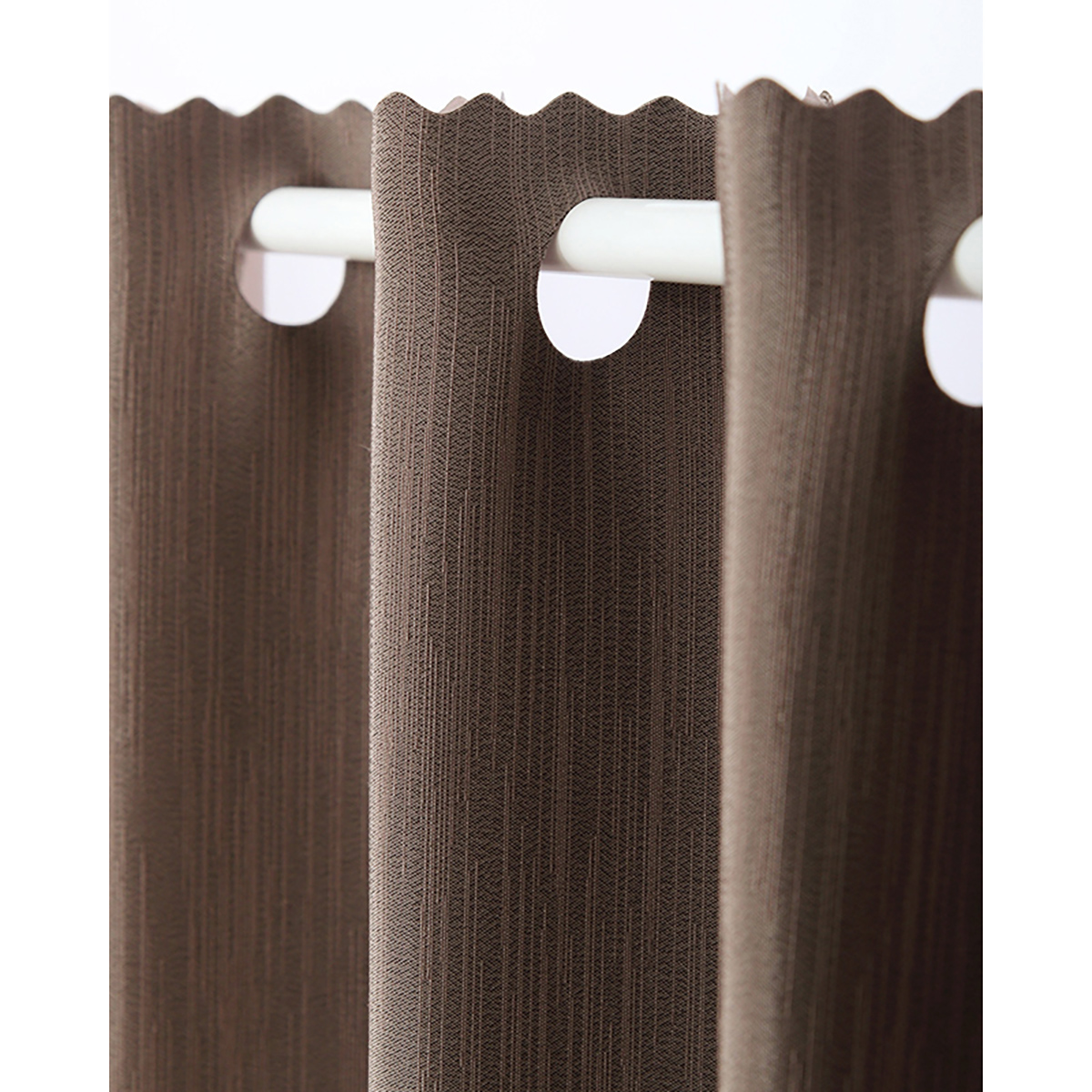 【遮光性カフェカーテン】シード防炎カフェブラウン　巾145×丈70cm