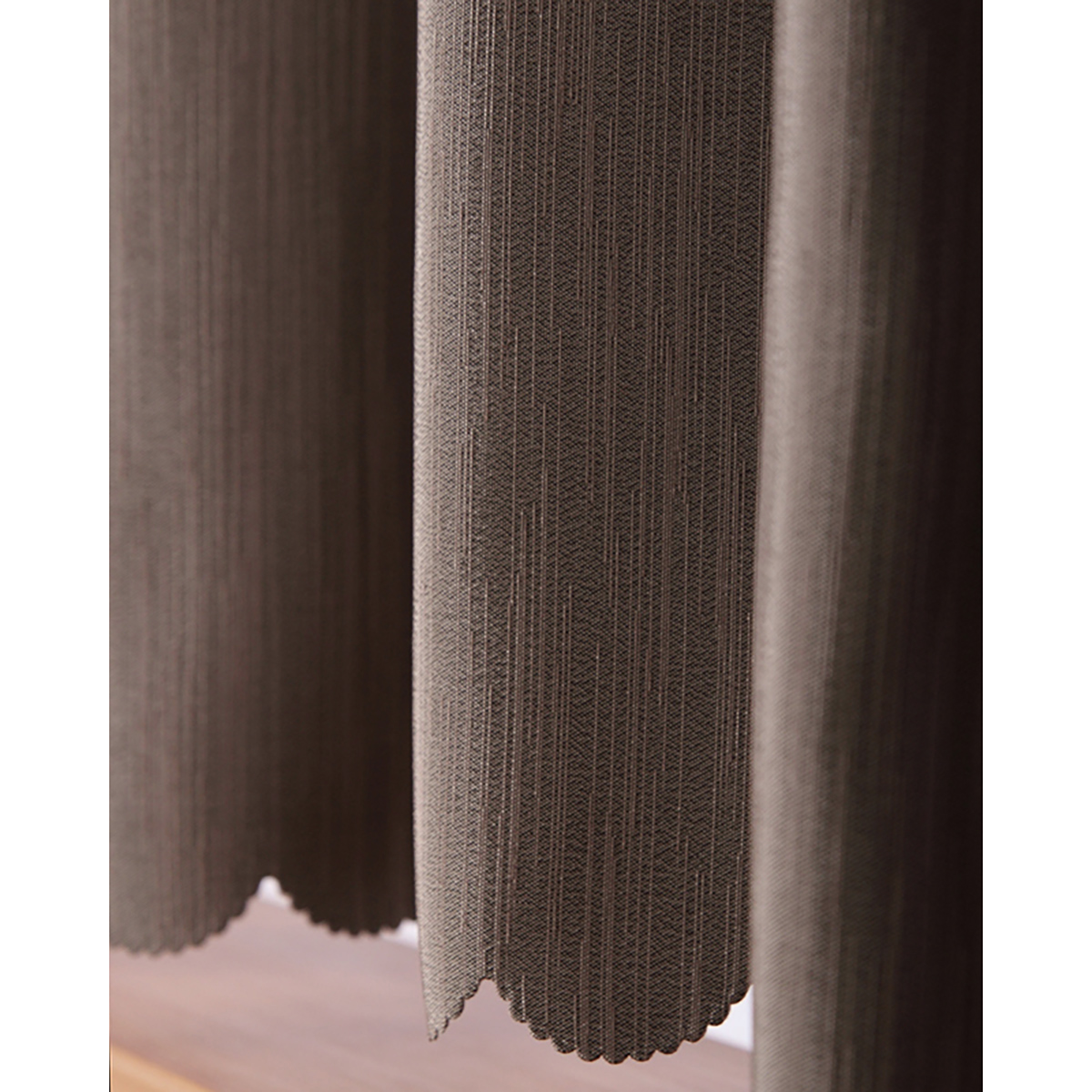【遮光性カフェカーテン】シード防炎カフェブラウン　巾145×丈90cm