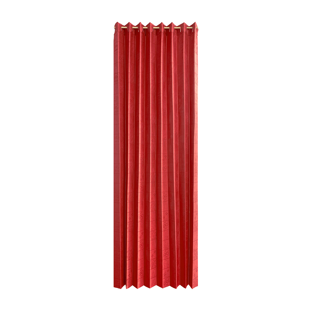 日本製遮熱ロングアコーディオンカーテン】ギャベ 幅140×丈250cm