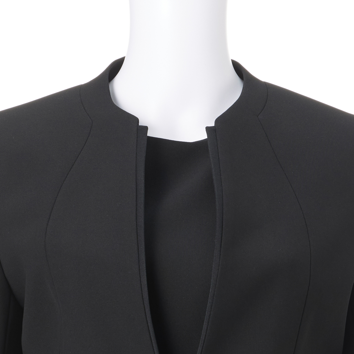 Vカラーロング丈アンサンブルフォーマル