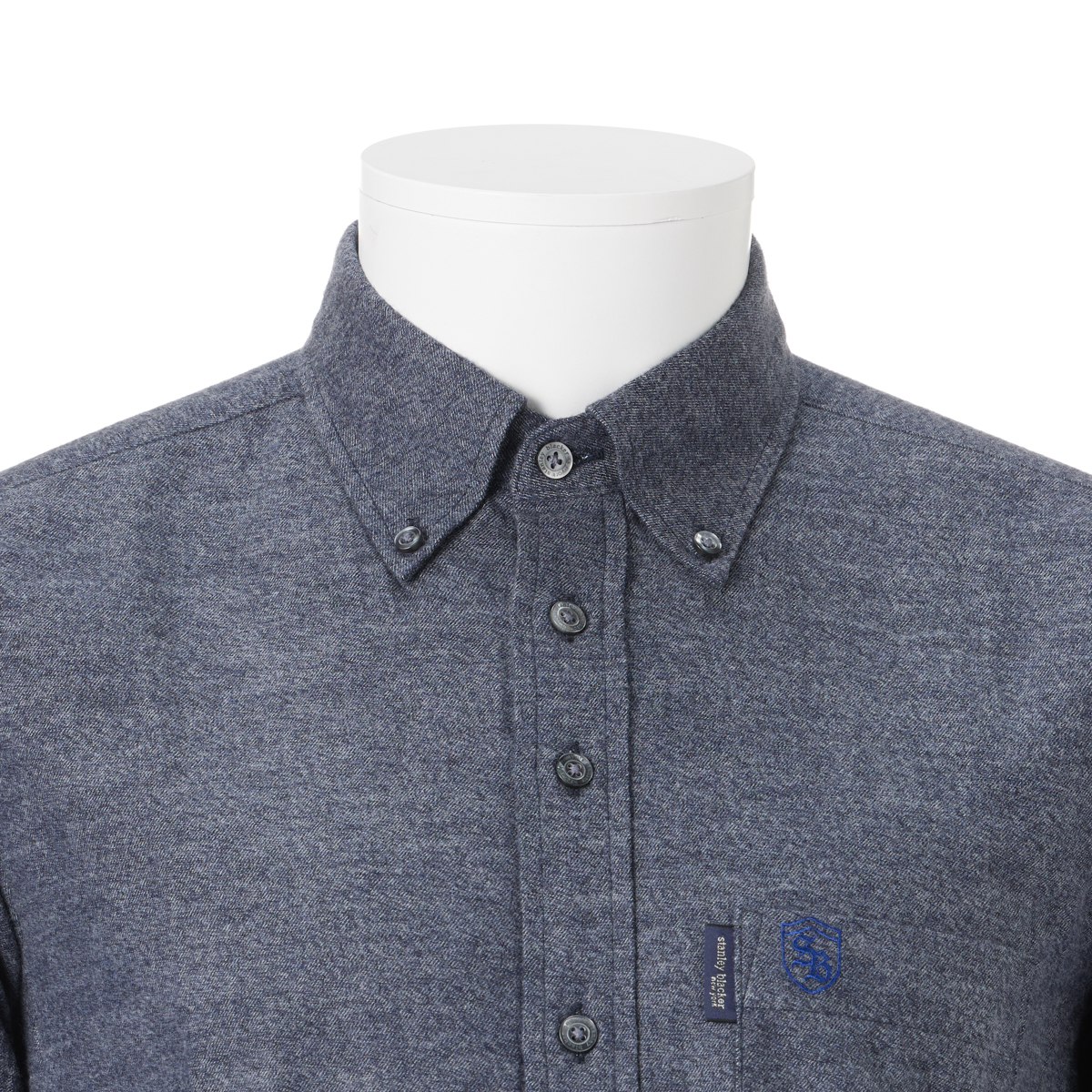 Stanley Blacker NewYork・ロゴ刺繍BDシャツ