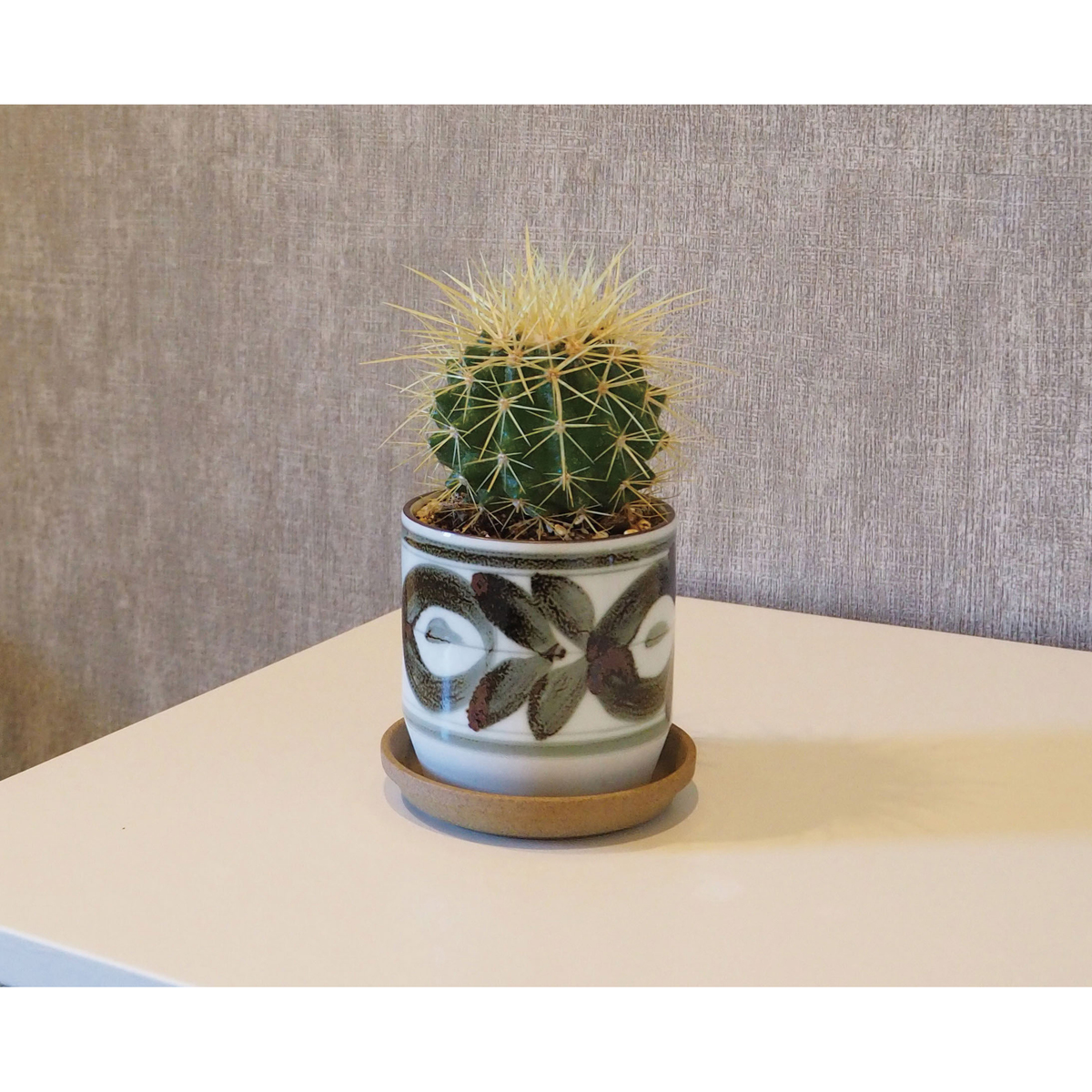 welzo(ウェルゾ)]波佐見焼の植木鉢 廻り花 茶 100mm | かぜとゆき