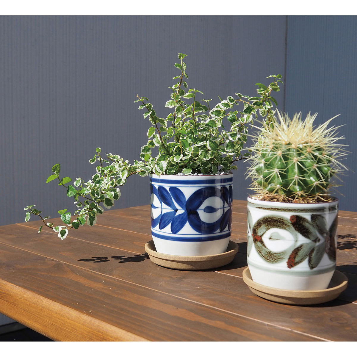 welzo(ウェルゾ)]波佐見焼の植木鉢 廻り花 茶 100mm | かぜとゆき