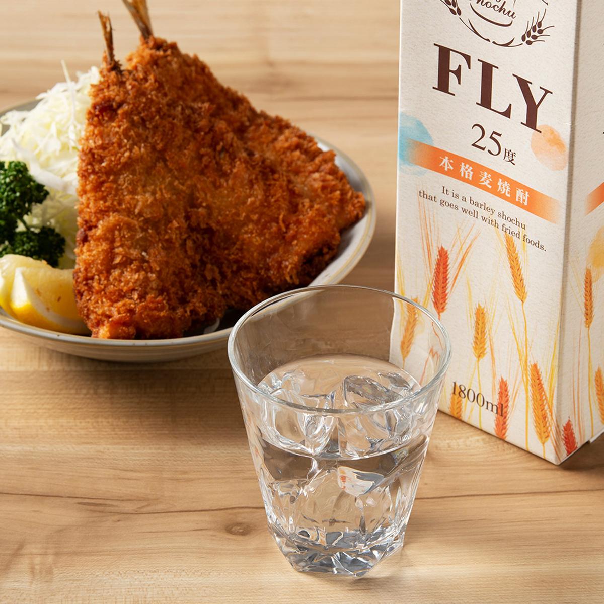 八鹿酒造 FLY 25度 パック 1800ml【ケース6本】【麦焼酎 大分県