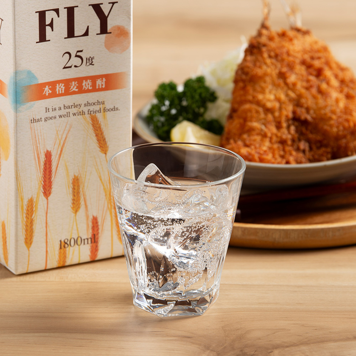 八鹿酒造 FLY 25度 パック 1800ml【ケース6本】【麦焼酎 大分県