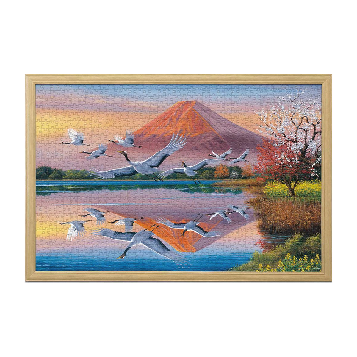 1000pcs/舞鶴と鏡富士 フレームセット
