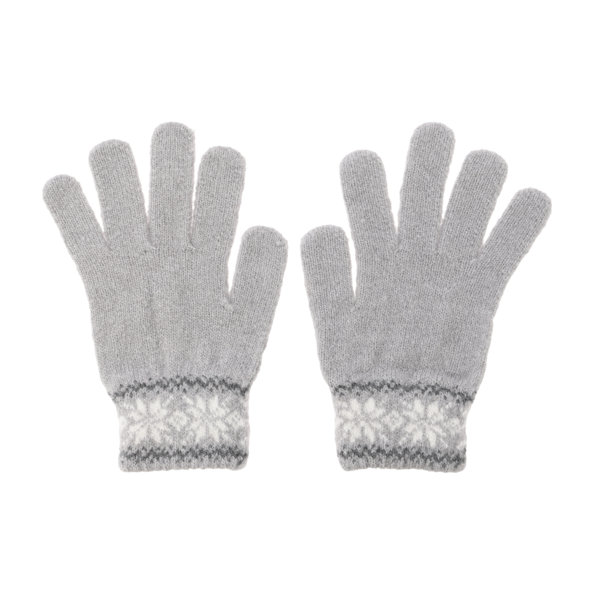 シュータムカフス雪柄5指手袋