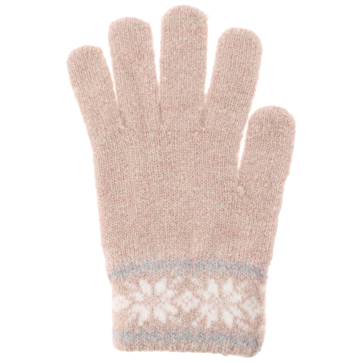 シュータムカフス雪柄5指手袋