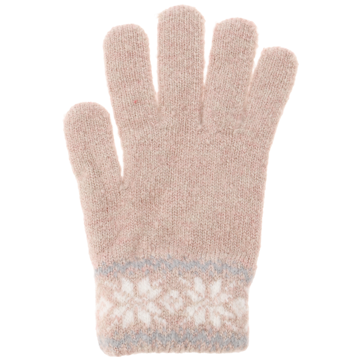 シュータムカフス雪柄5指手袋