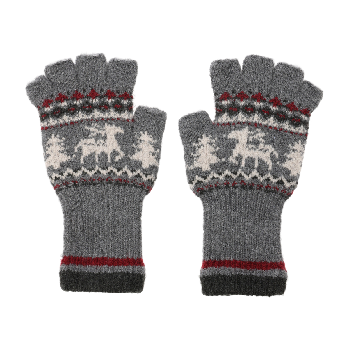 シュータム鹿柄指切手袋