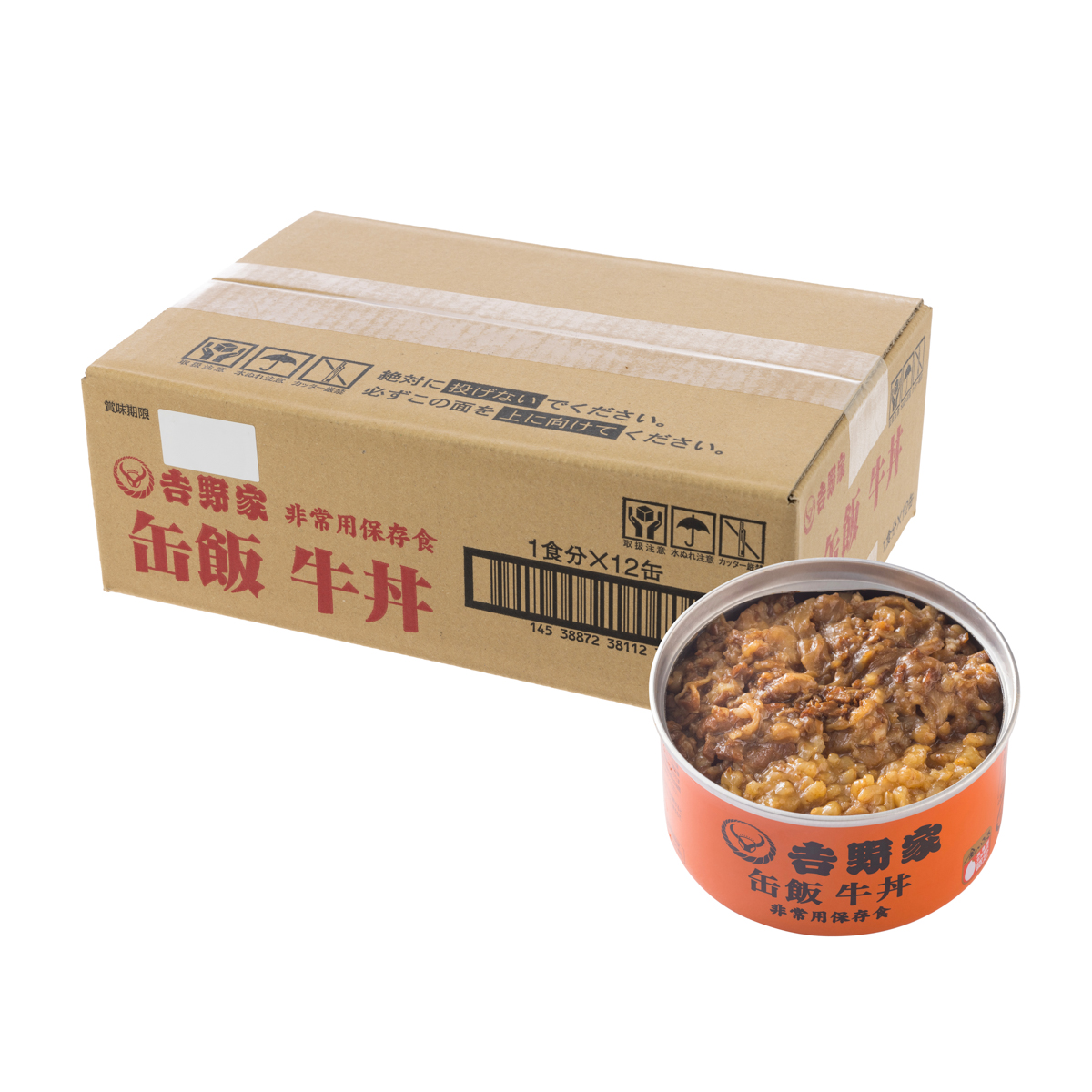 【吉野家】缶飯牛丼 12缶(非常用保存食:3年保存)
