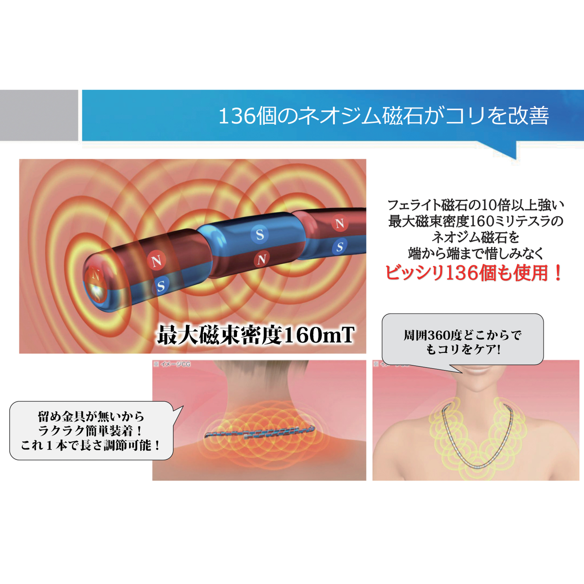 磁気ネックレス　ー大人の癒しー