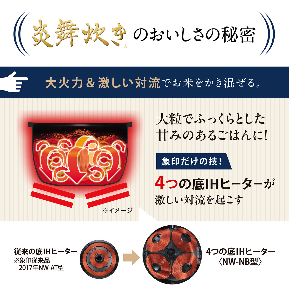 炎舞炊き　圧力IH炊飯ジャー　1升炊き　ブラック