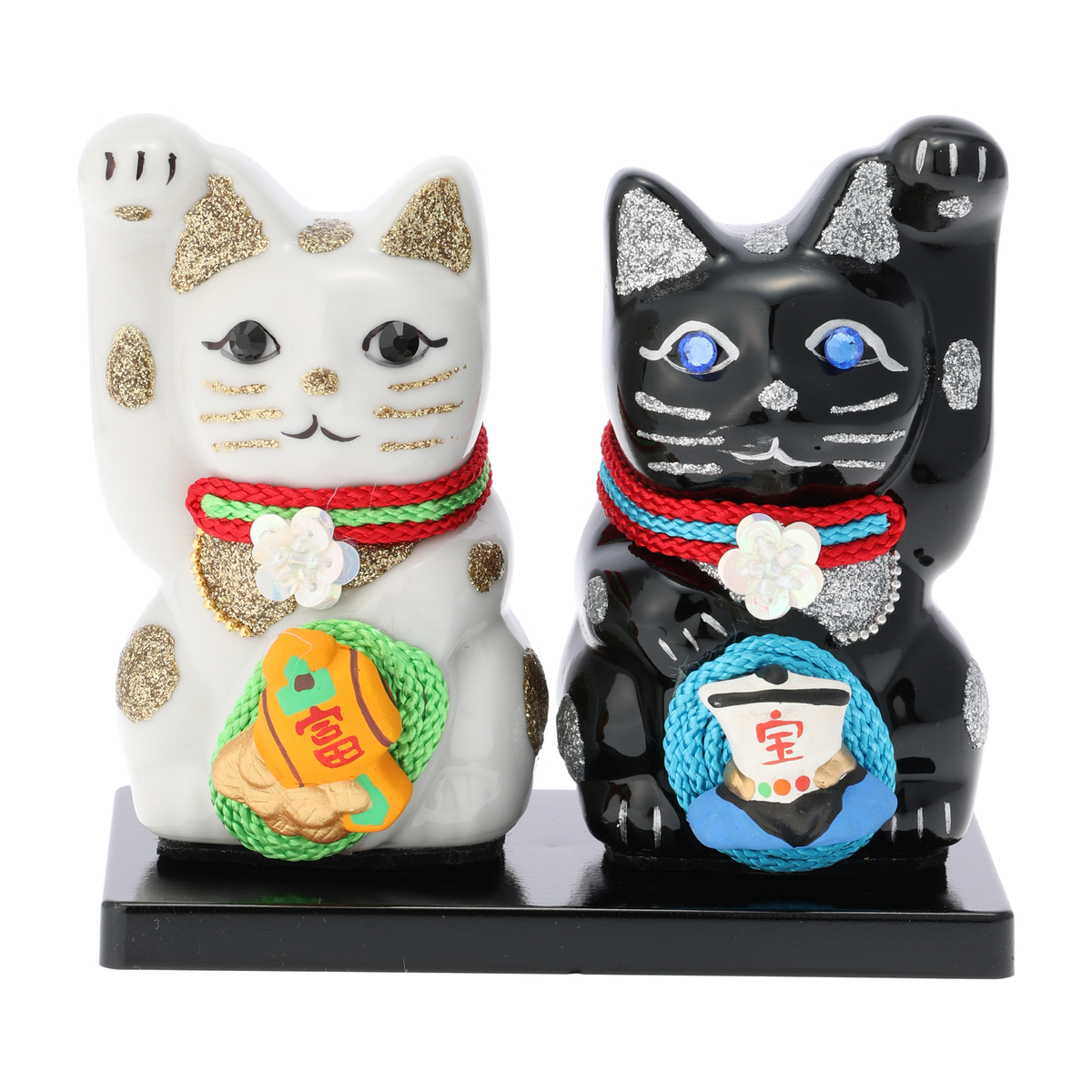 「ご縁猫」かぜとゆきオリジナル 縁起物ペア 宝船と打出の小槌