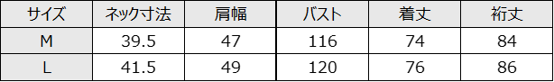 子犬柄サイズ表